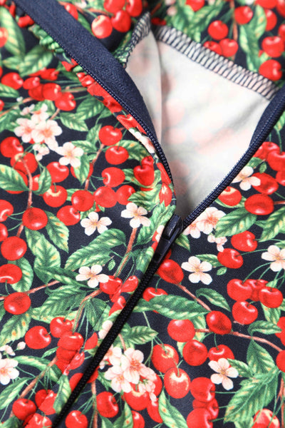 Close up view of Red Berry Tea Dress