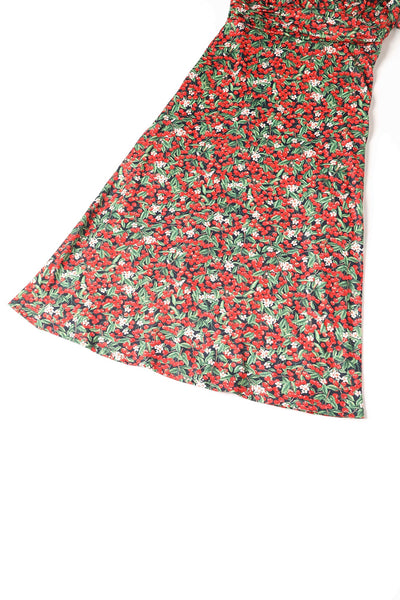 Close up view of Red Berry Tea Dress