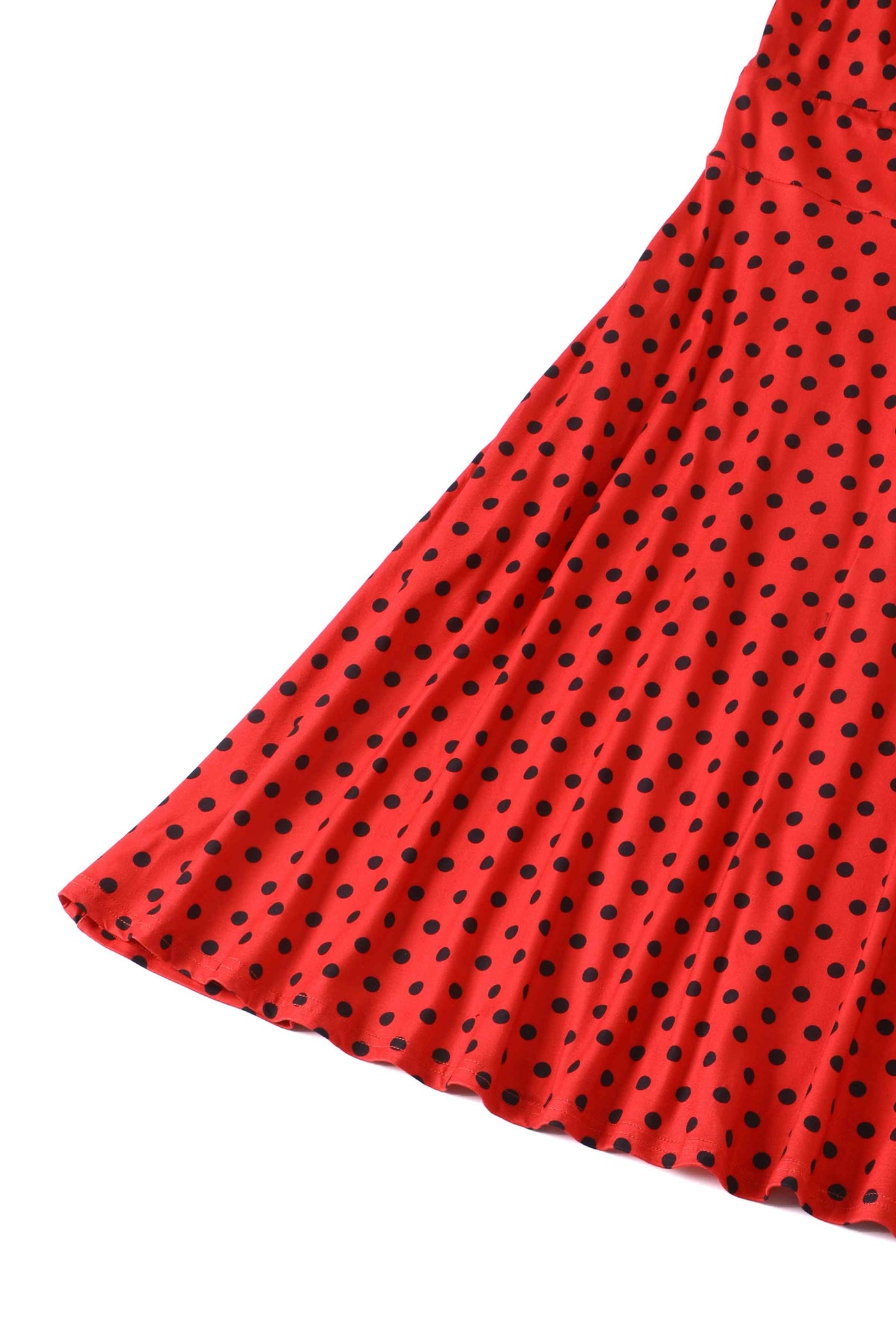 Red Polka Dot Long Sleeved Dress