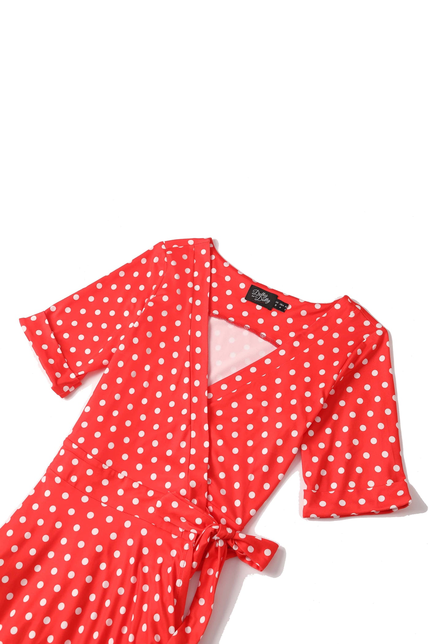 Red Polka Dot Wrap Dress