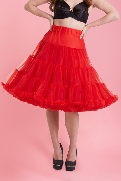 red & fluffy 50s style petticoat