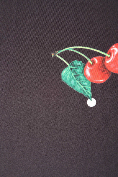 Close up view of Retro Cherry Midi Dress