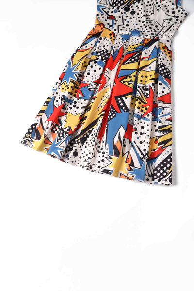 Close up up view of Pop Art Explosion Swing Dress