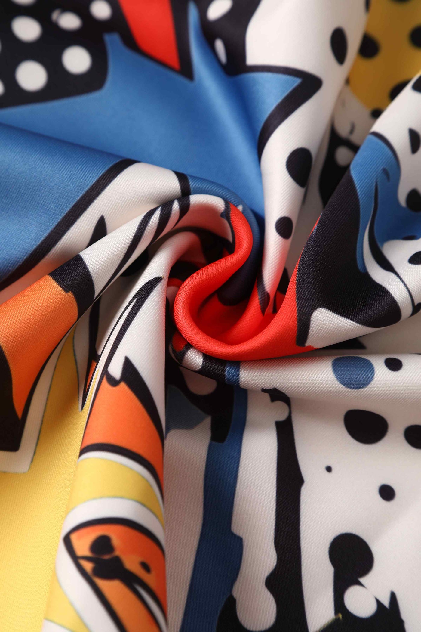 Close up up view of Pop Art Explosion Swing Dress