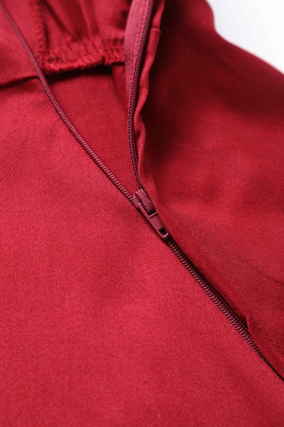 Close up view of Retro Red Shirt Dress