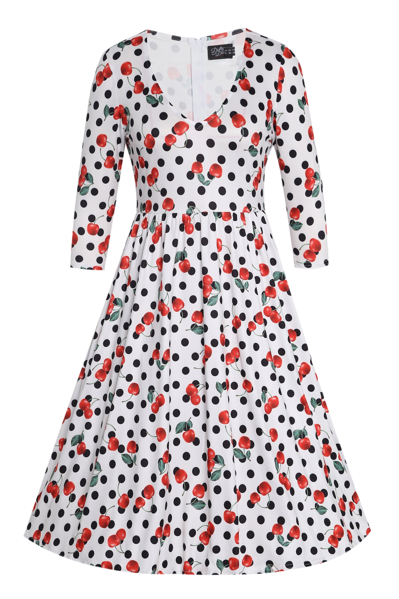 Rockabilly Cherry Polka Dot Dress