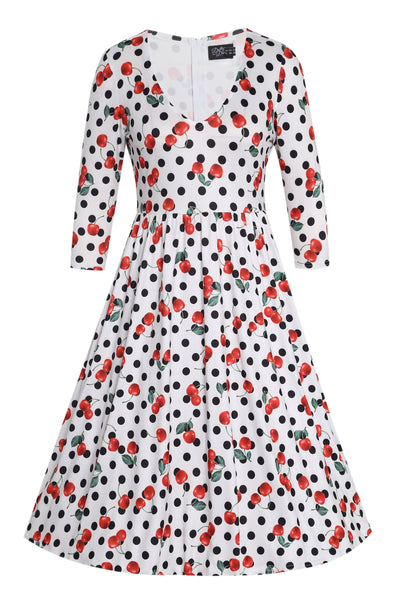 Rockabilly Cherry Polka Dot Dress