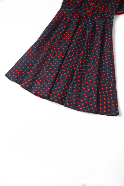Close up view of Rockabilly Heart Shirt Dress