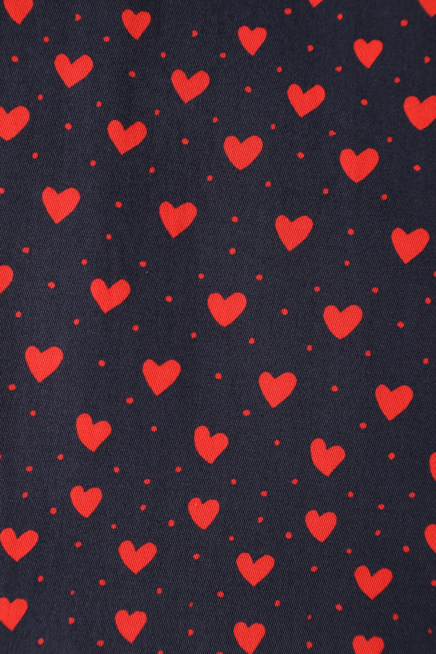 Close up view of Rockabilly Heart Shirt Dress