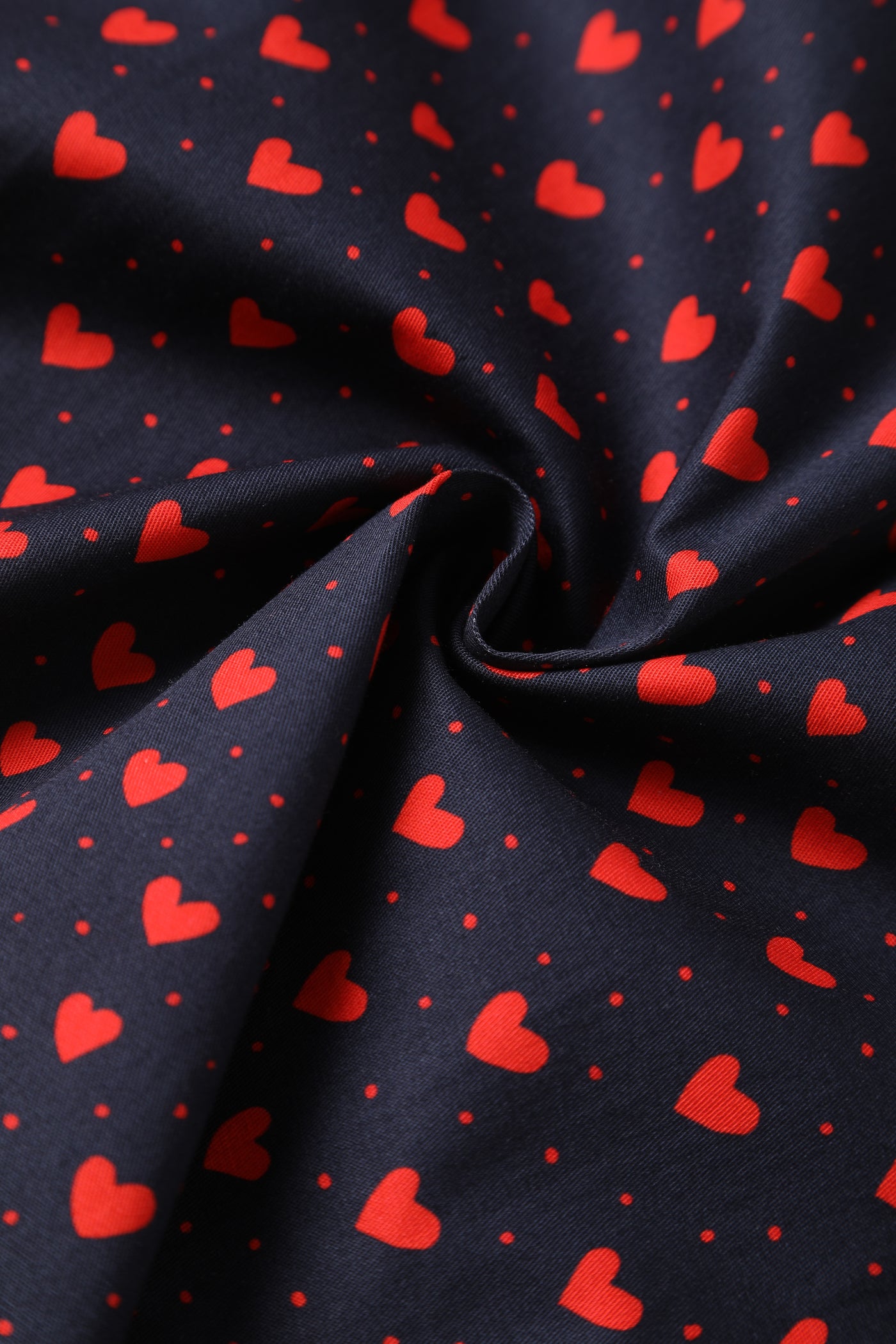 Close up view of Rockabilly Heart Shirt Dress