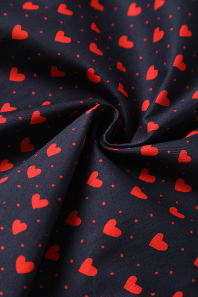 Close up view of Rockabilly Heart Shirt Dress