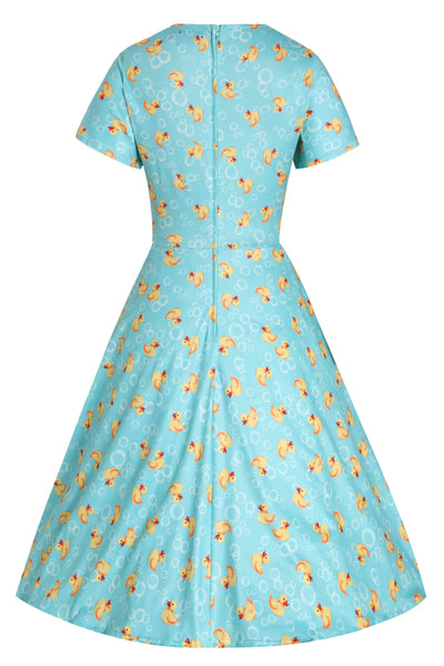 Back view of Rubber Duck Short Sleeved Dress