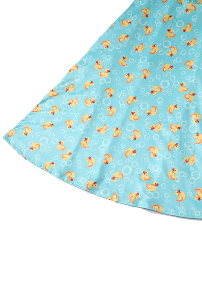 Close up view of Rubber Duck Short Sleeved Dress