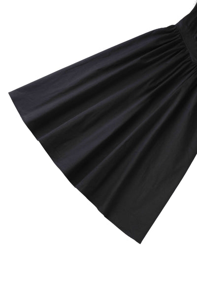 Close up view of Ruth Black Retro Long Sleeved Dress