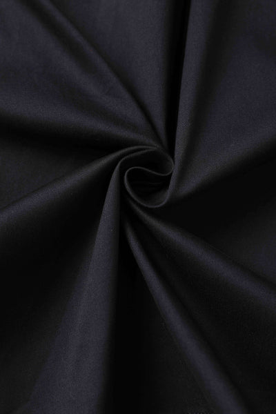 Fabric of Ruth Black Retro Long Sleeved Dress