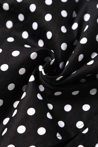 Fabric of Sabrina Black & White Polka Dot Cape Jacket