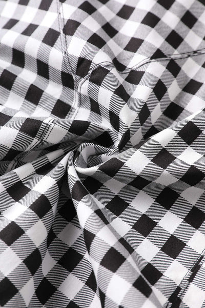 Fabric of Sabrina Monochrome Check Cape Jacket