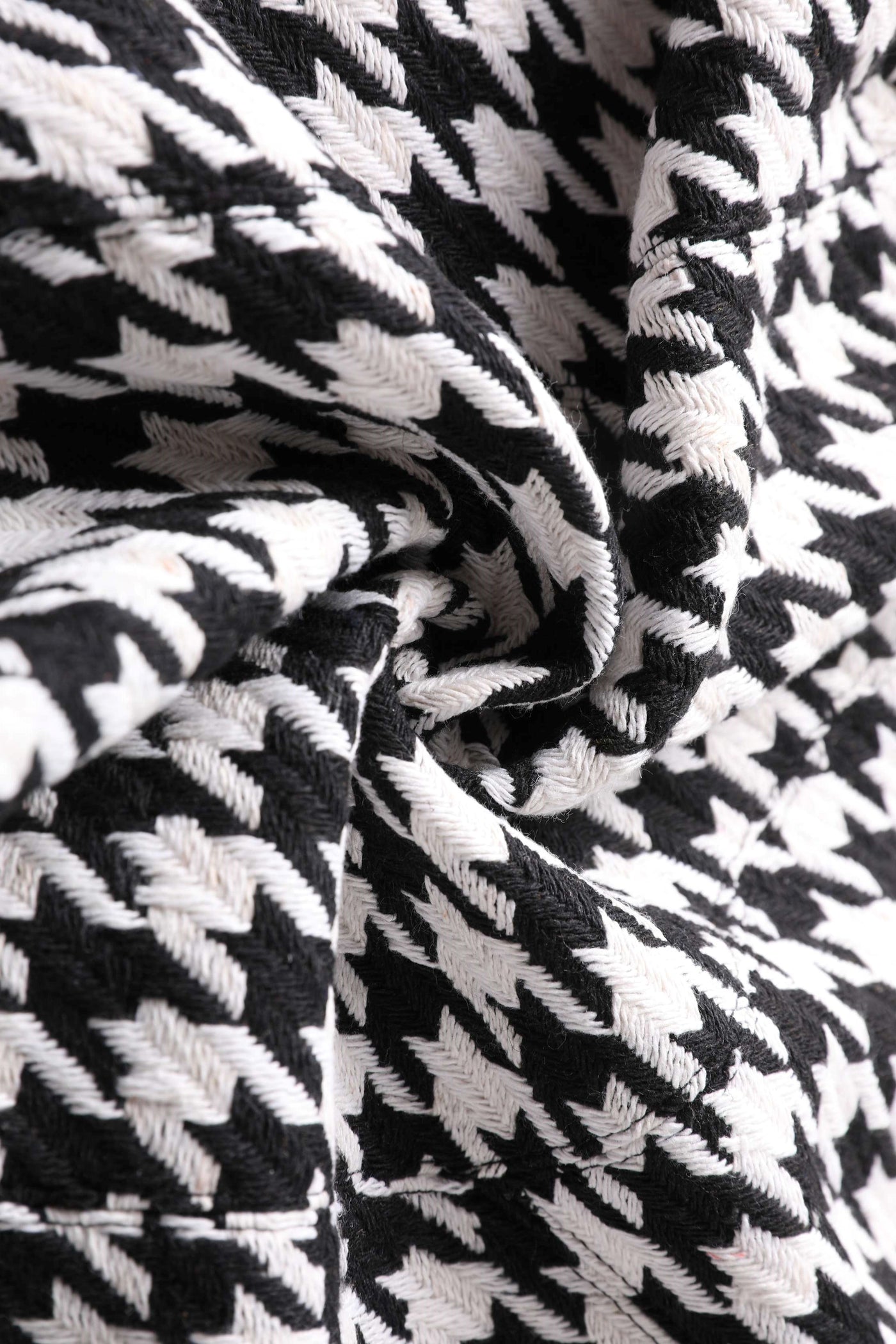 Fabric of Sabrina Monochrome Houndstooth Cape Jacket