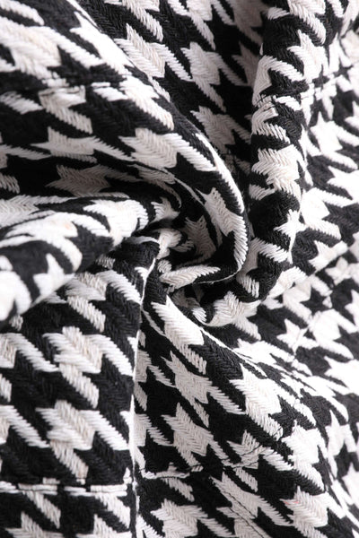 Fabric of Sabrina Monochrome Houndstooth Cape Jacket