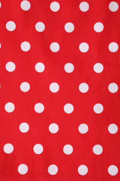 Pattern of Sabrina Red & White Polka Dot Cape Jacket