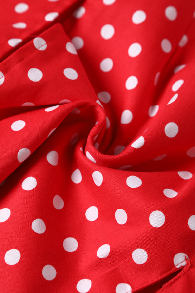 Fabric of Sabrina Red & White Polka Dot Cape Jacket