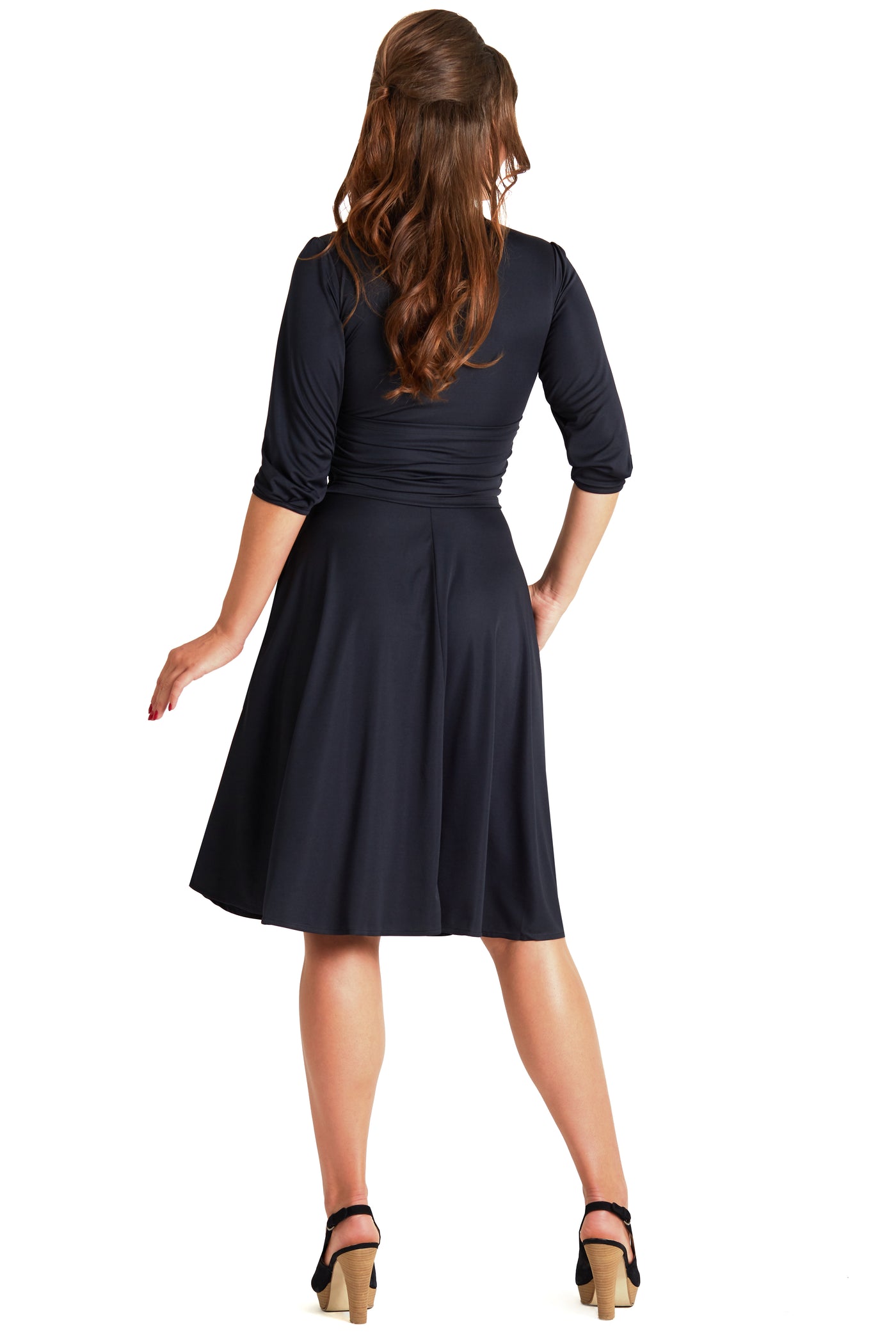 Sandra Black Bow Tie Casual Dress