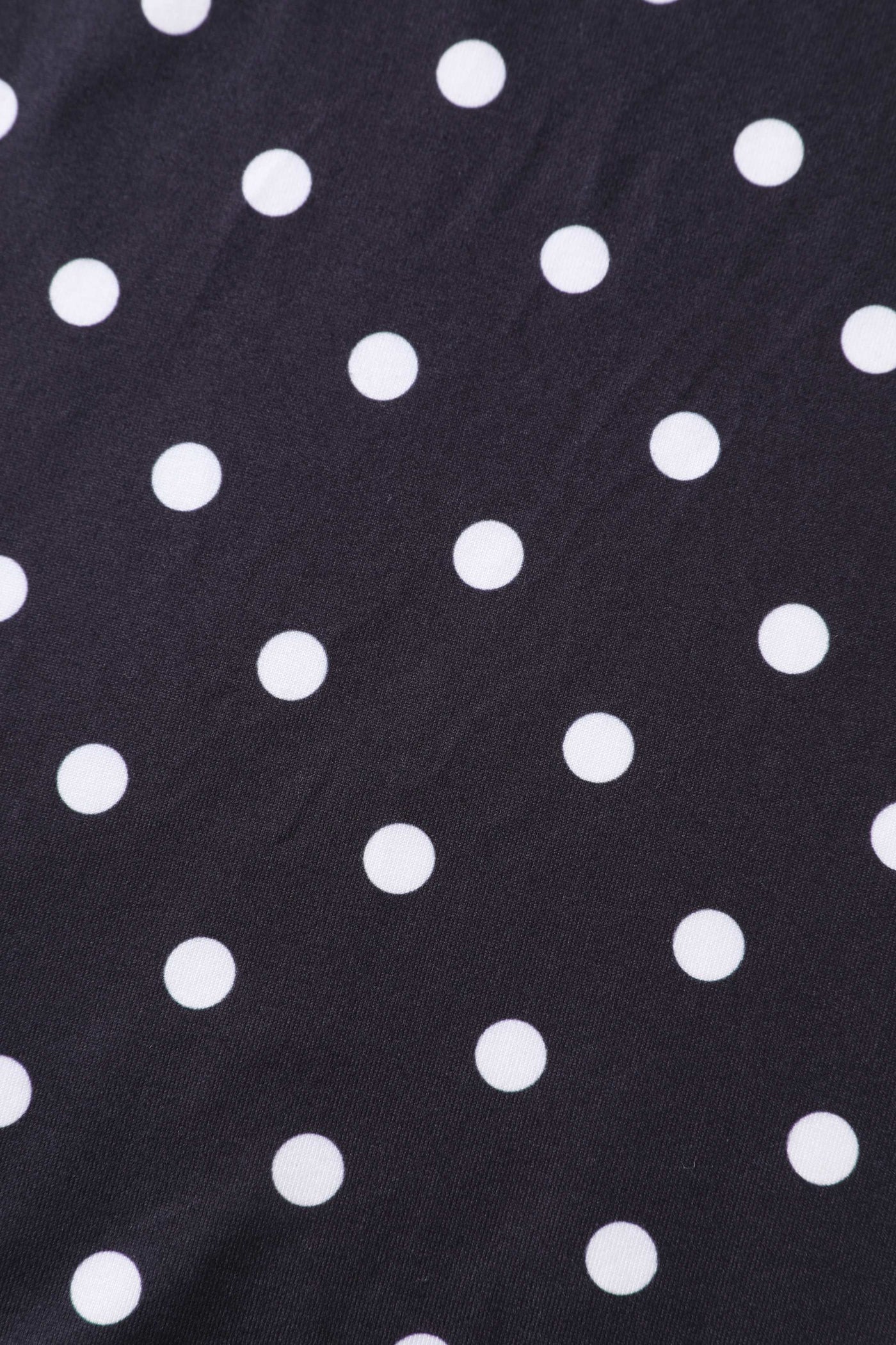 Pattern of Sandra Bow Tie Casual Dress In Black Polka Dots