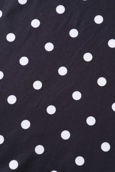 Pattern of Sandra Bow Tie Casual Dress In Black Polka Dots
