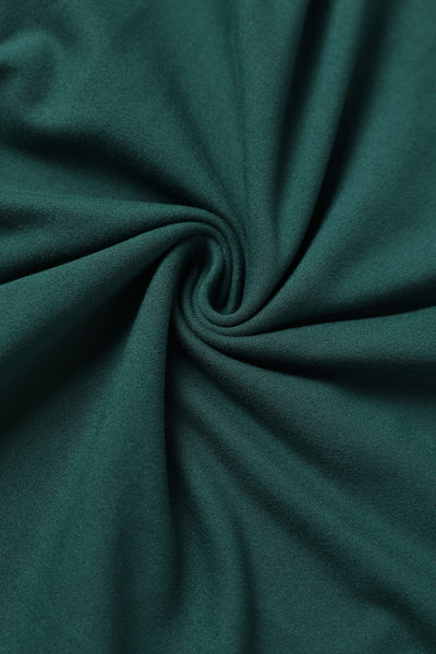 Fabric of Sandra Bow Tie Casual Dress In Emerald Green