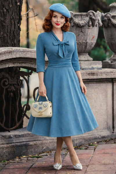 Sandra Bow Tie Casual Dress