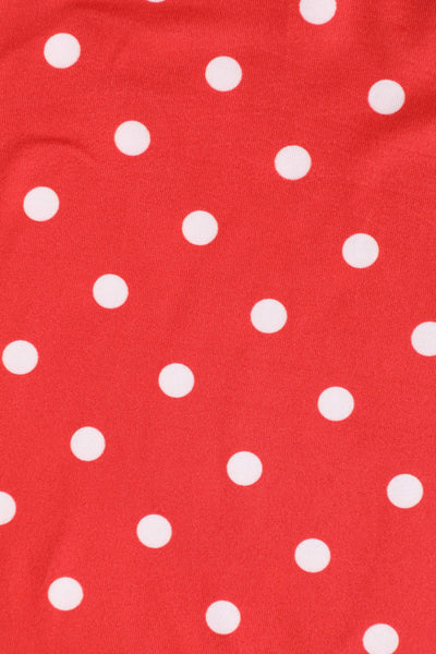 Pattern of Sandra Bow Tie Casual Dress In Red Polka Dots