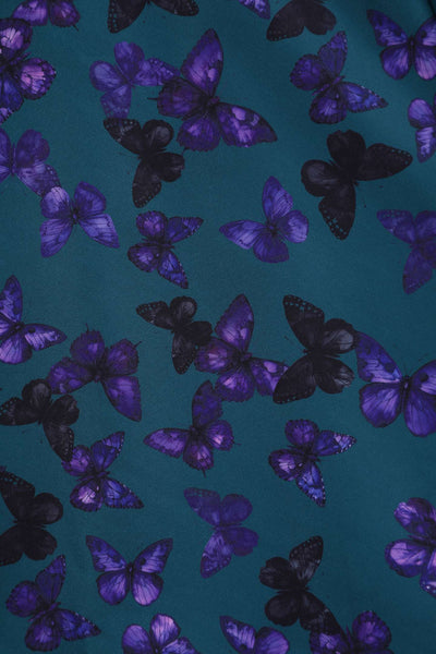 Pattern of Scarlette Butterfly Midi Dress In Peacock Blue