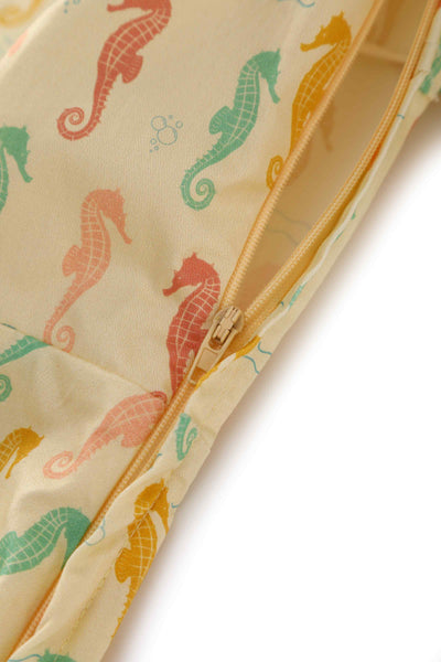 Close up view of Seahorse Midi Shirt Dress