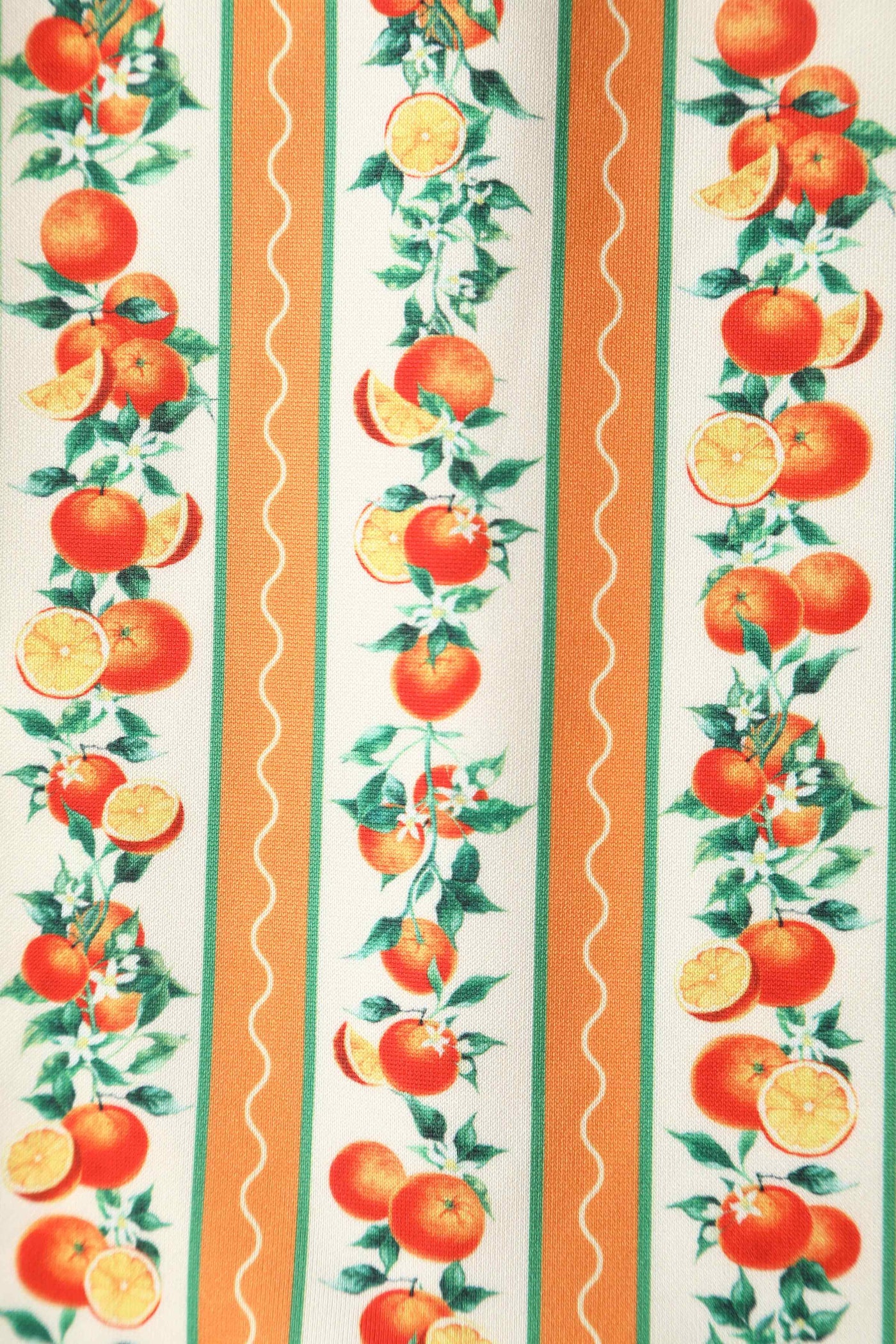 Italian Patterns Orange Sicilian Orange Stripe Swing Dress With Pockets