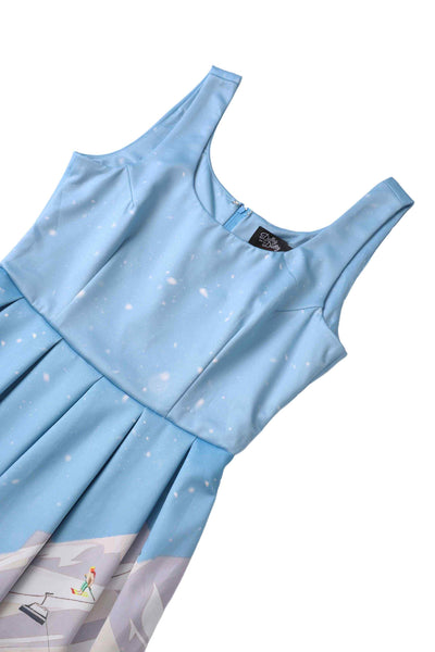 Close up view of Ski Resort Flared Dress