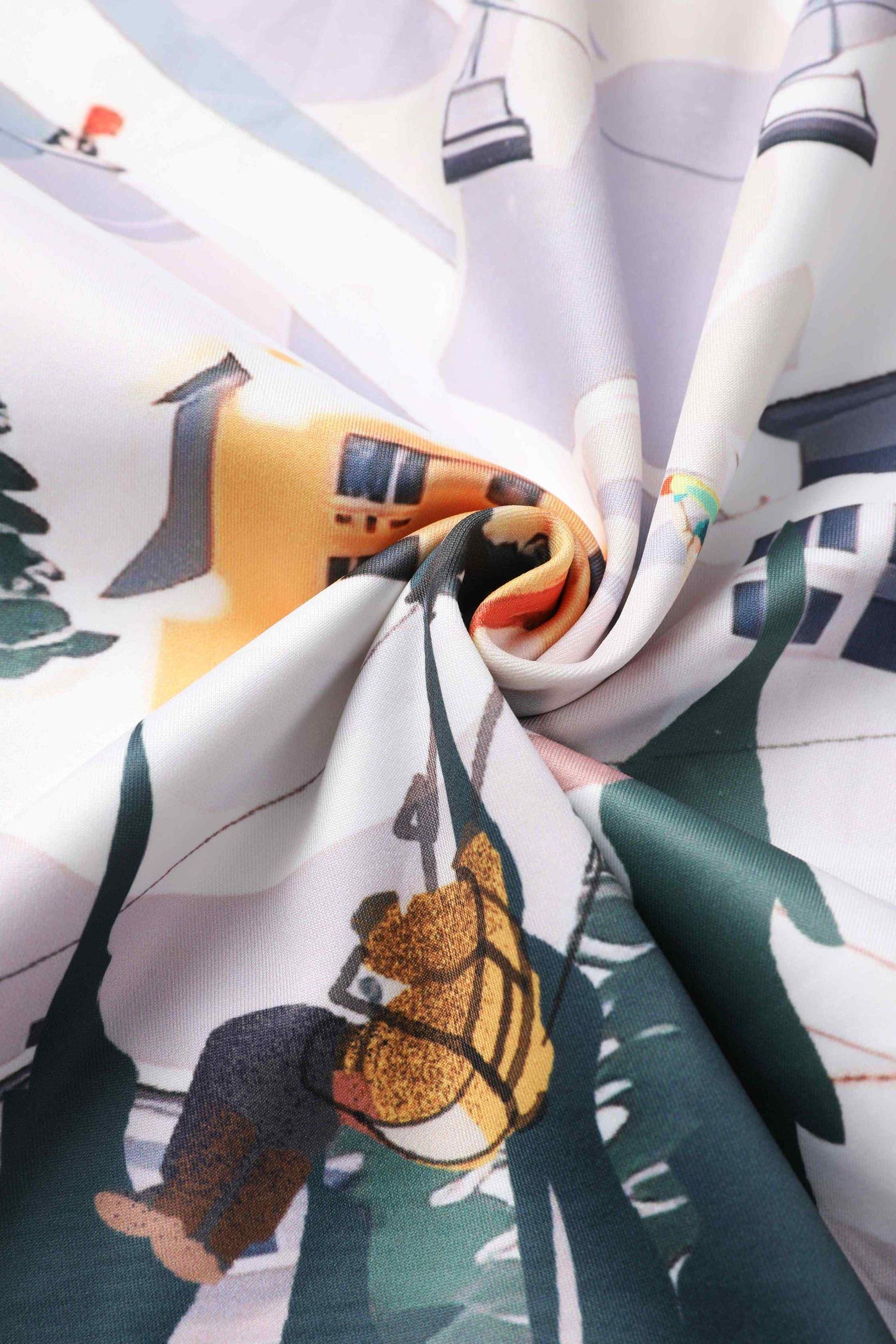 Close up view of Ski Resort Flared Dress