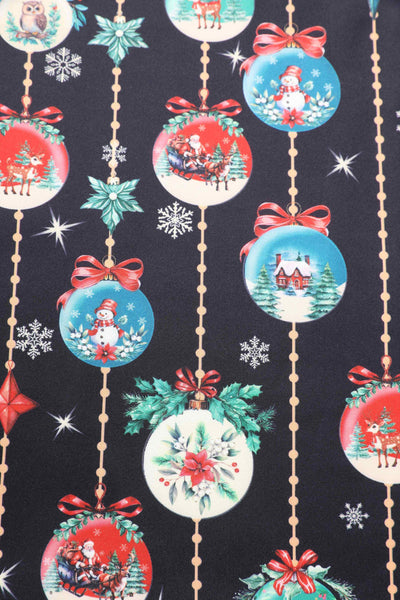 Close up view of Snow Globe Off Shoulder Dress
