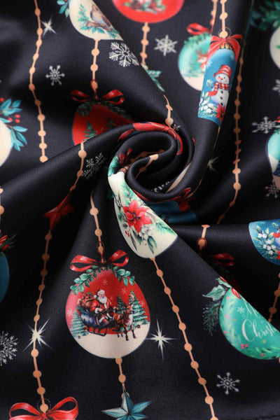 Close up view of Snow Globe Off Shoulder Dress