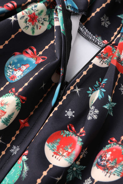 Zipper of Snow Globe Off Shoulder Dress