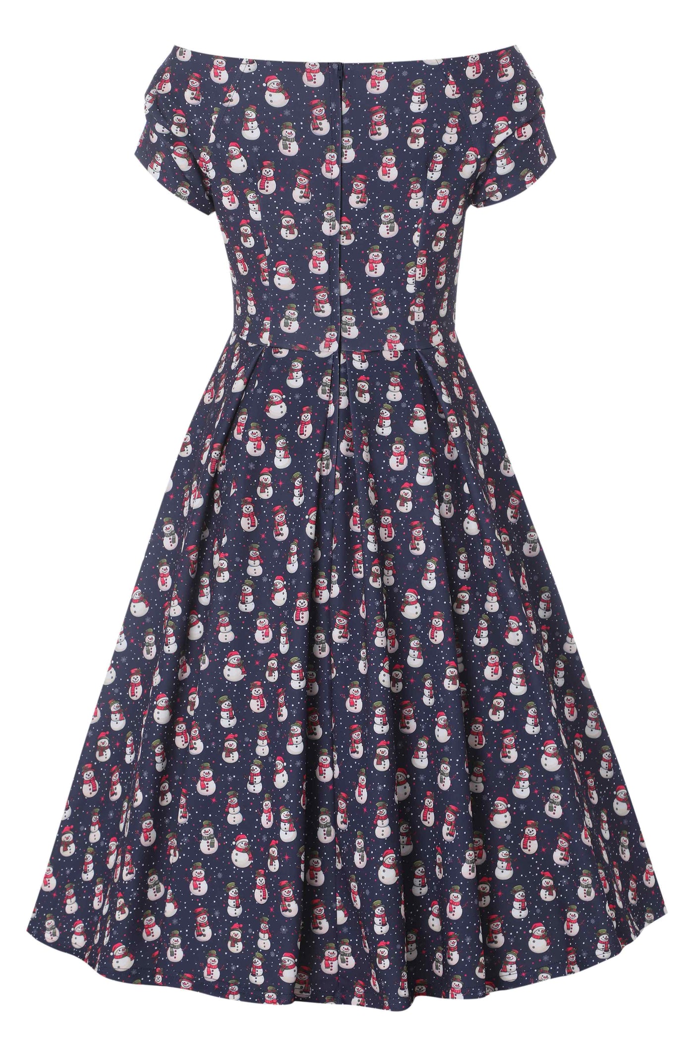 Back view of Snowman Purple Circle Dress