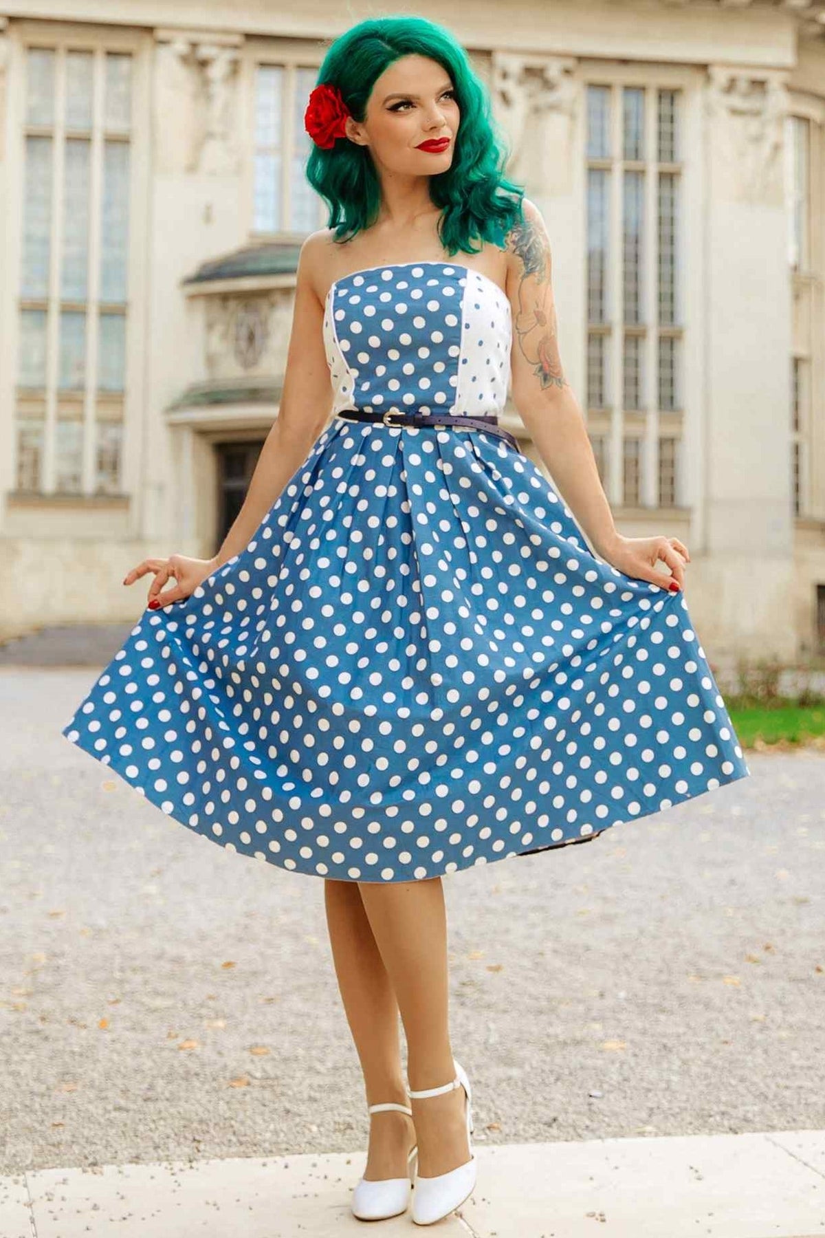 Polka dot dress summer sale