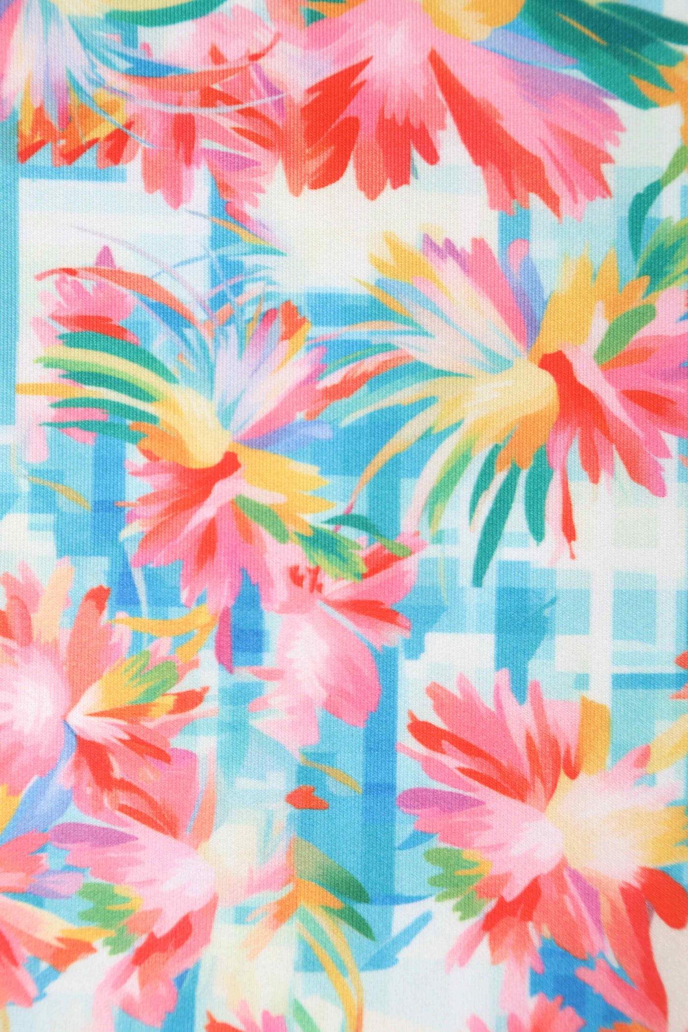 Close up view of Summer Floral Fitted Dress