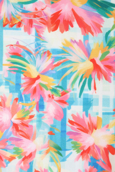 Close up view of Summer Floral Fitted Dress