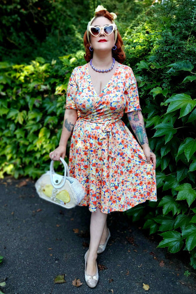 Summer Floral Wrap Dress