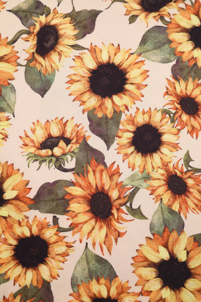Pattern of Lily Sunflower Off Shoulder Dress