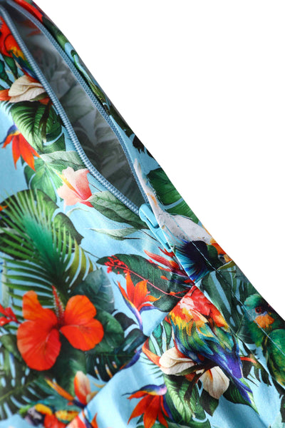 Zipper of Penelope Tropical Parrot Shirt Dress
