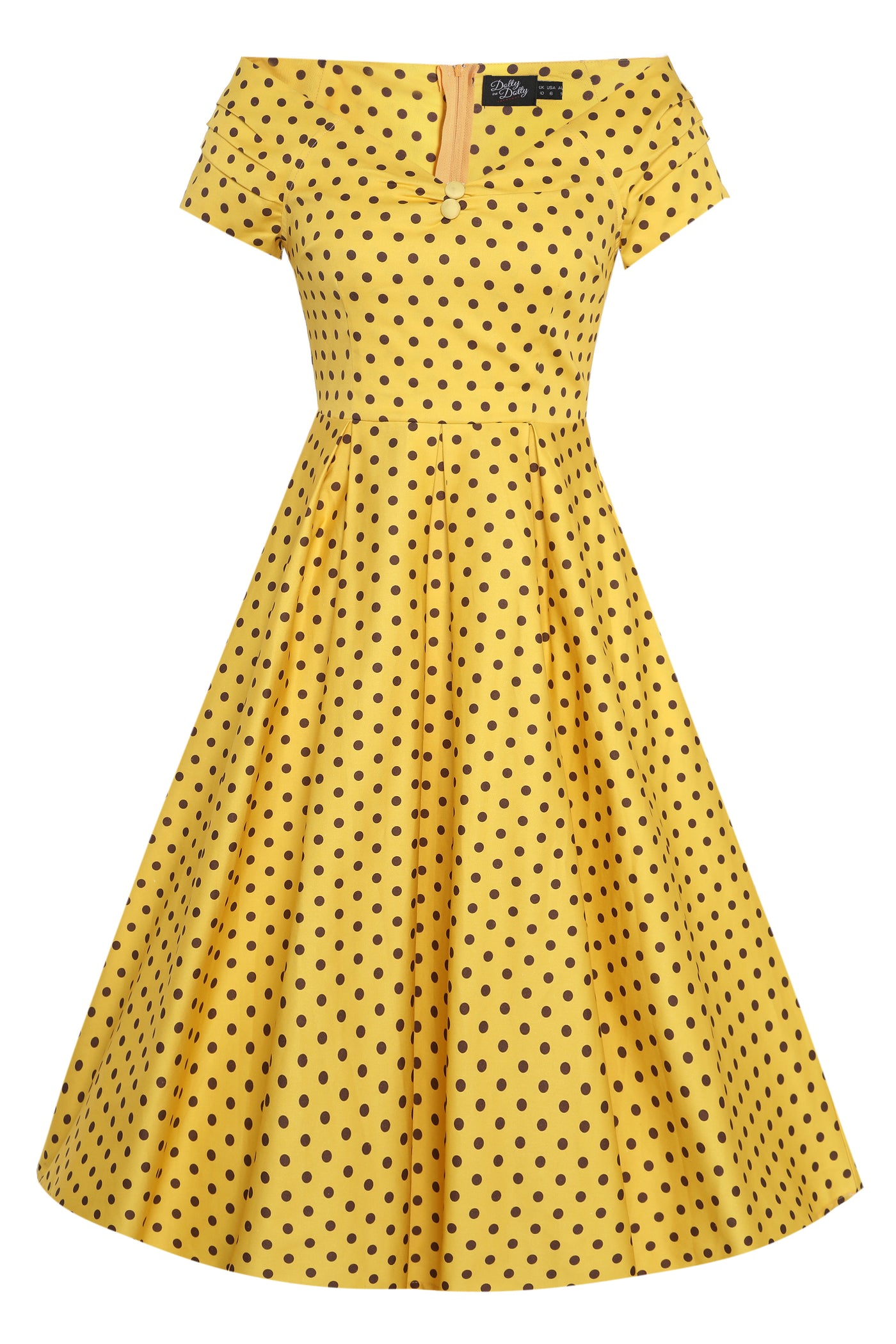 damson madder yellow polka dot dress Lilo Mini by Damson Madder Adjustable straps ensure the perfect fit Jennafer Dresses Yellow Polka Dot