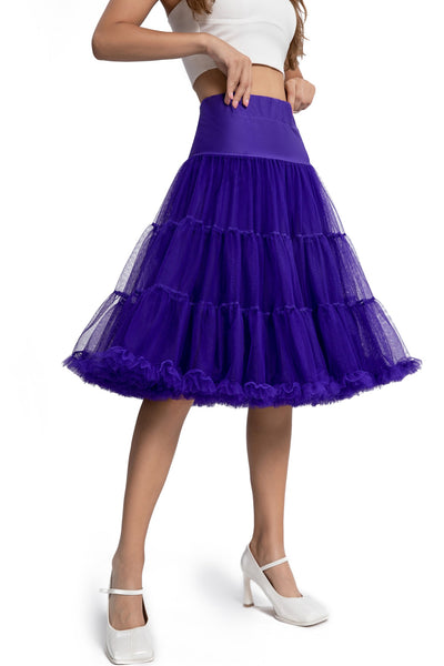 Fluffy Net Petticoat 25.5” In Purple