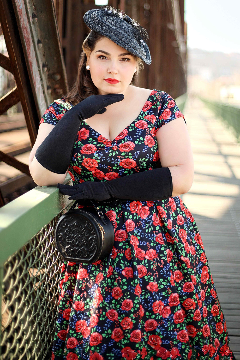 strapless open back dress BABEYOND Polka Dot Retro Swing Dress, 1950s Dress, Evergreen Teal / White, L main image 1
