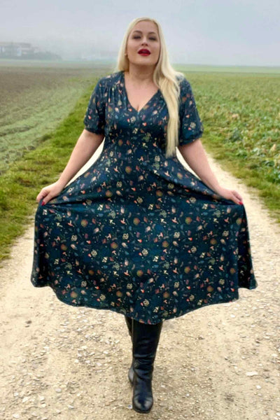 50s Style Mystical Forest Dress